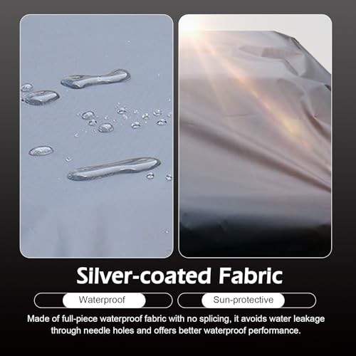 Car Roof Rack Cover, 190cmx145cm Universal Waterproof Sun Protective Silver