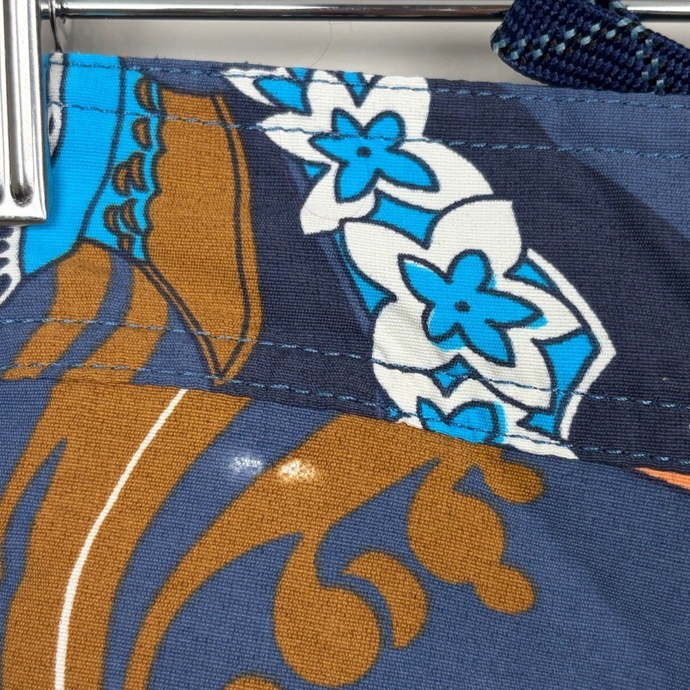 Patagonia Men’s Wavefarer Blue and Orange Board Shorts Paradise Fish SZ 36