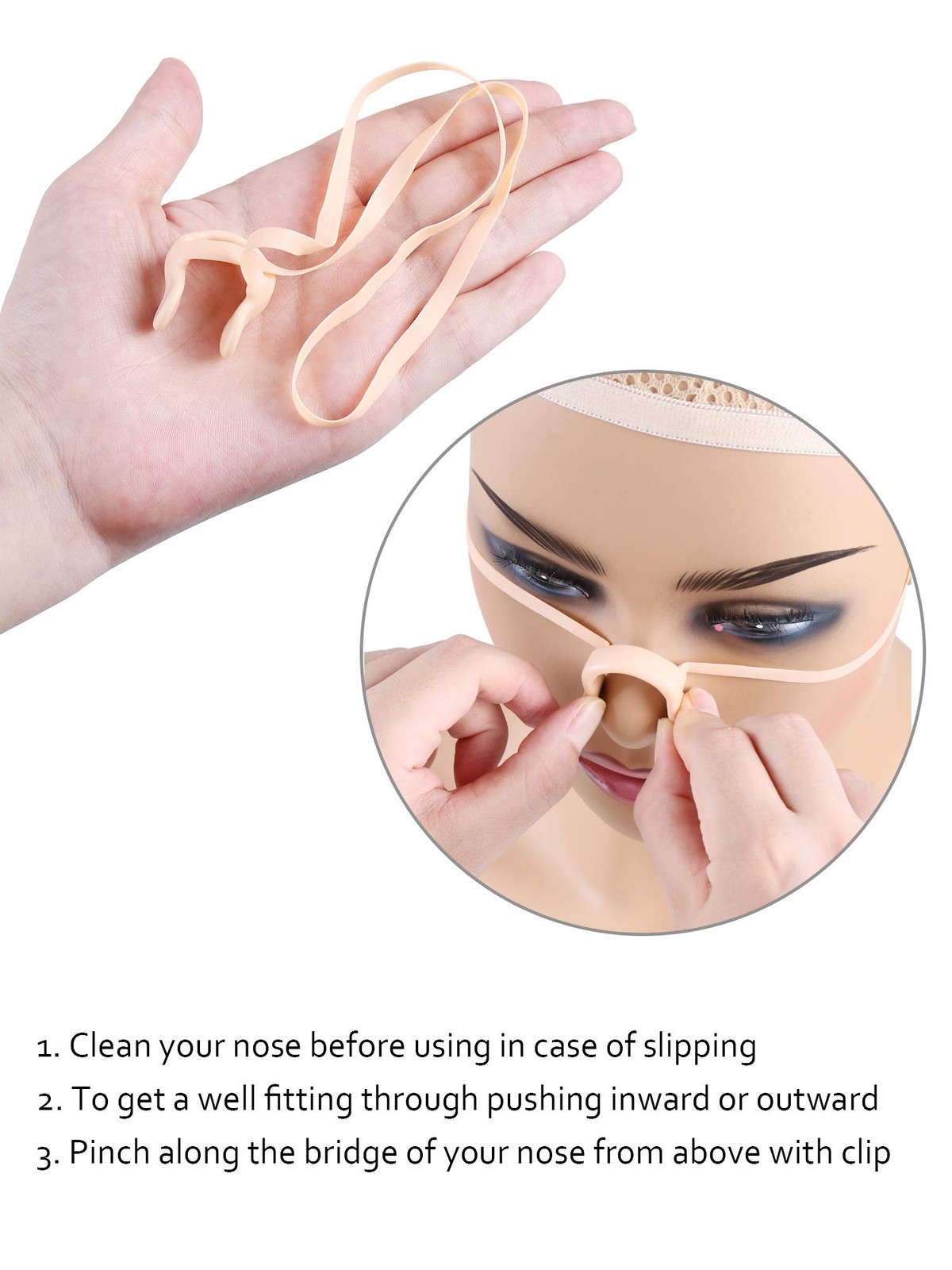 Blulu 6 Pieces Swimming Nose Clip Latex Gel Plugs for 6