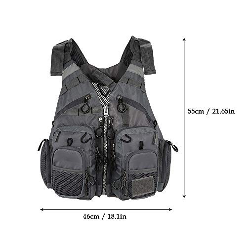 Fly Fishing Vest – Fishing Safety Life Jacket for with foam Army Green