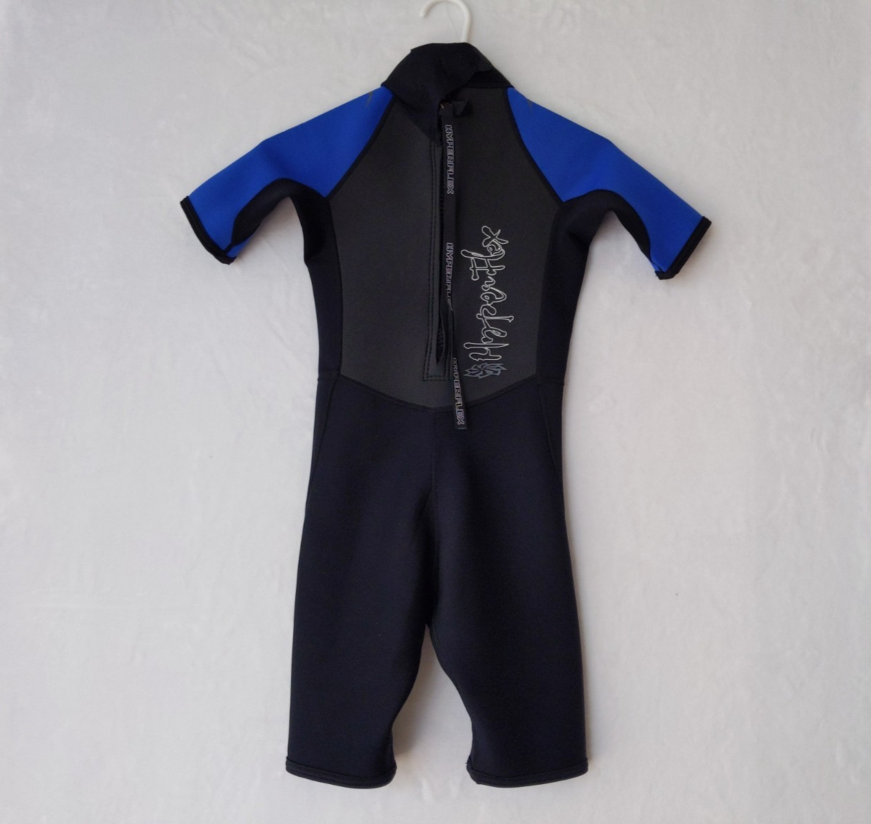 Hyper-Flex Wetsuit 10 Youth Black Blue Shorty Access 2.5mm Kids Surfing Swim