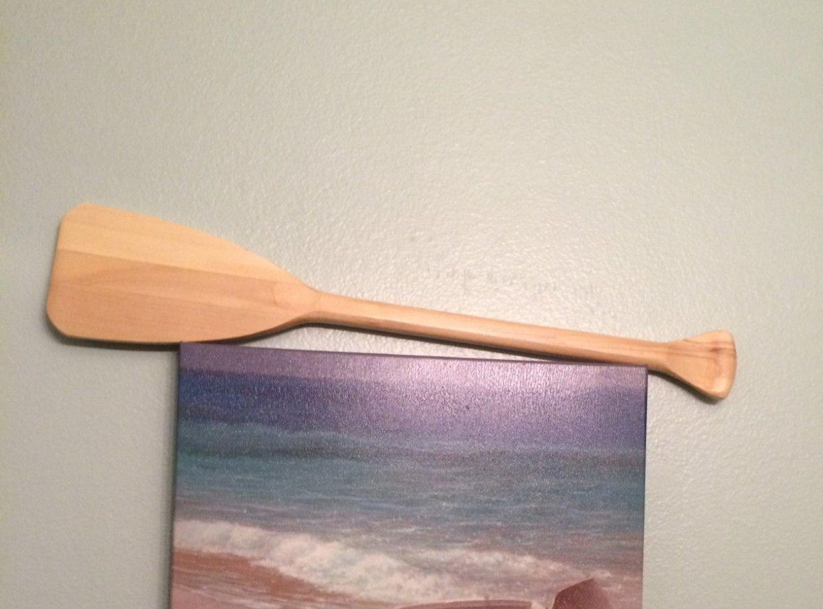 30in Wooden Canoe Paddle Ergonomic Grip Premium Marine Wood Boat Oar 2.5 FT, New