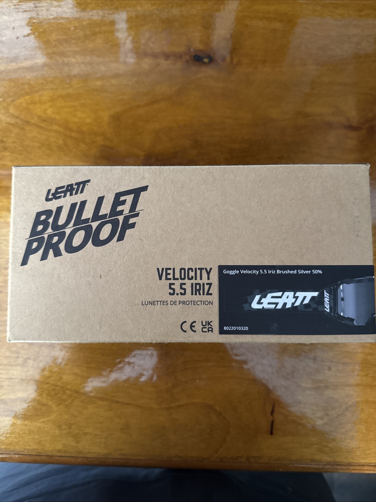 LEATT Velocity Googles, 5.5 IRIZ Brushed Silver 50%