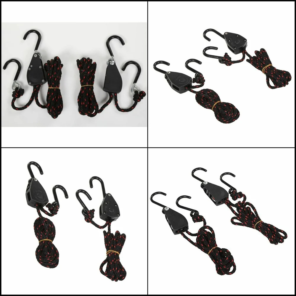 DORSAL Ratchet Canoe and Kayak Bow and Stern Tie Downs 1/4″ Heavy Duty Adjustabl