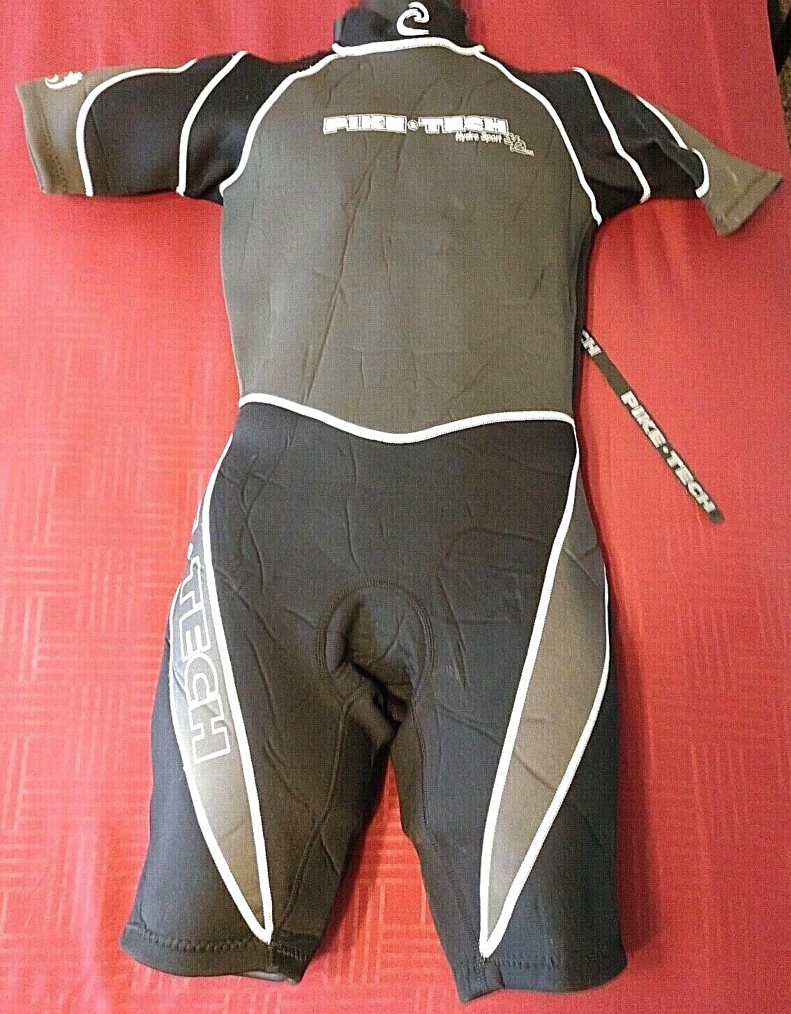 Wetsuit Shorty Pike Tech Hydro Sport 3/2 mm Medium Black Gray and White Medium