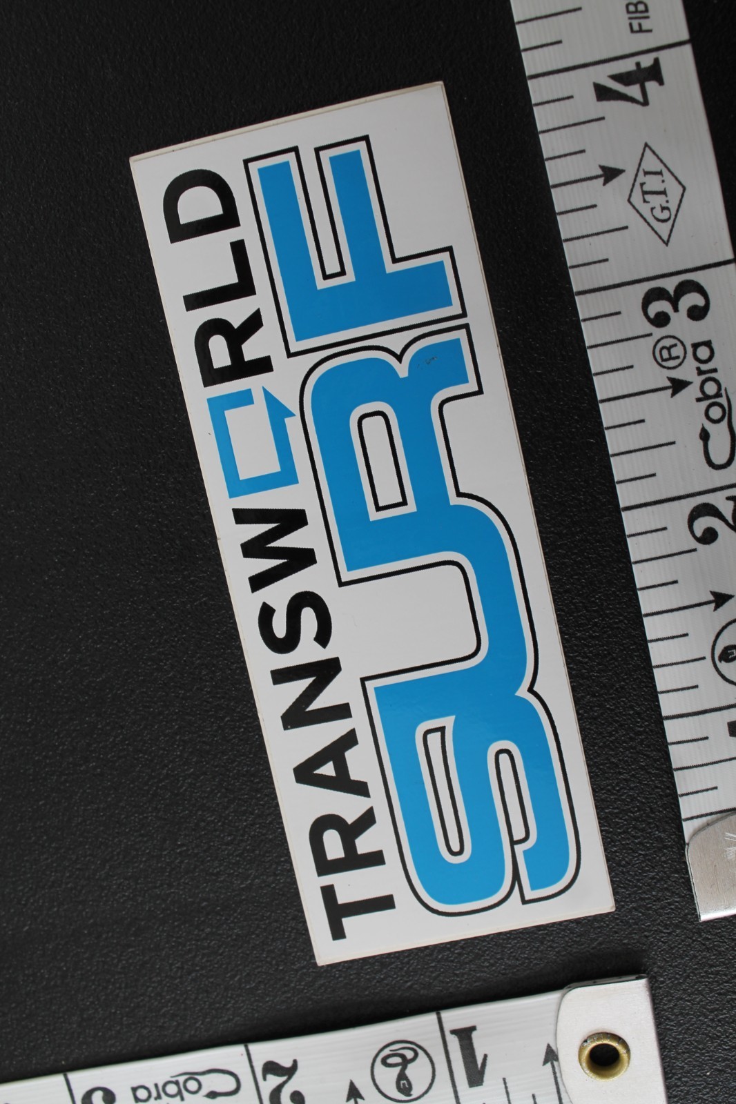 Transworld Surf Magazine White Blue Black Original V6a Vintage Surfing STICKER