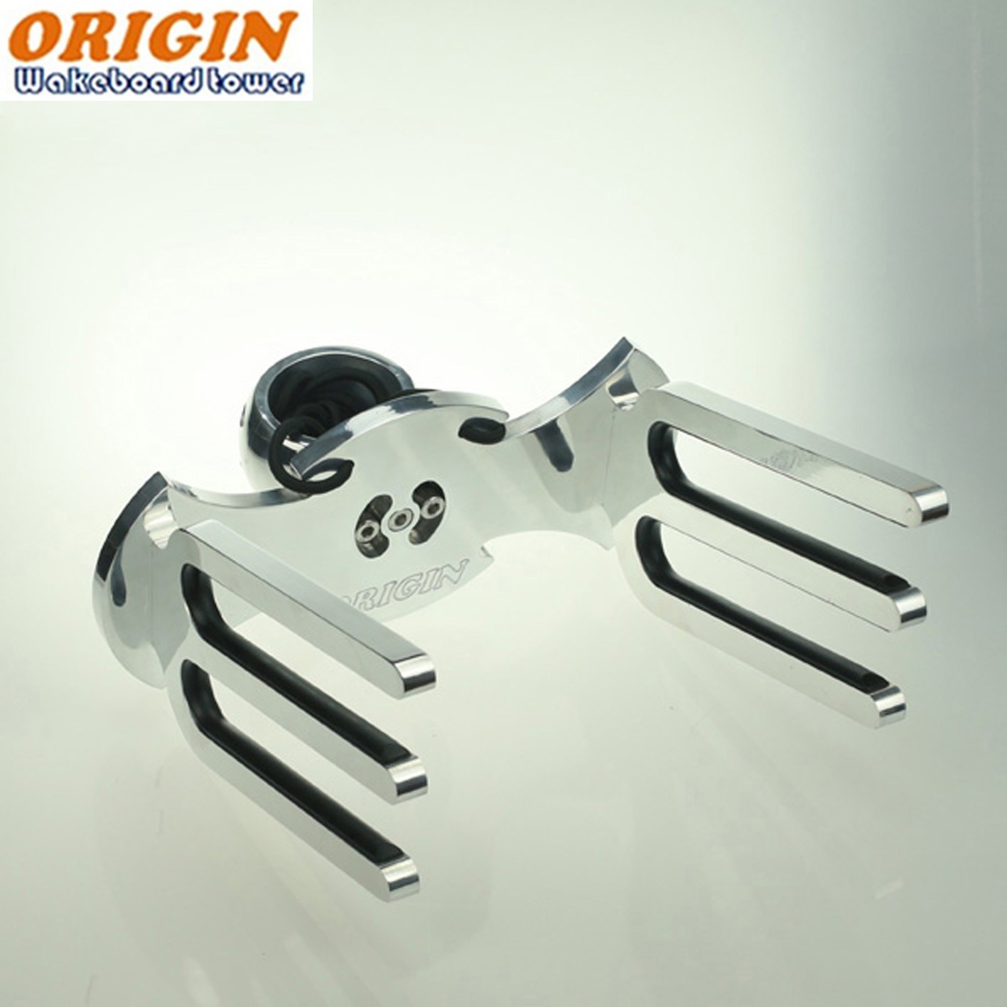 Origin Advancer Boat Wakeboard Tower Polished w/ 1 Wakeboard Tower Rack 5 Yr Wty