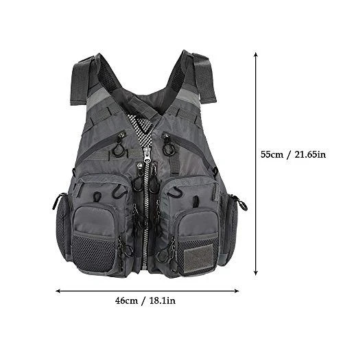 Fly Fishing Vest – Fishing Safety Life Jacket for with foam Army Green