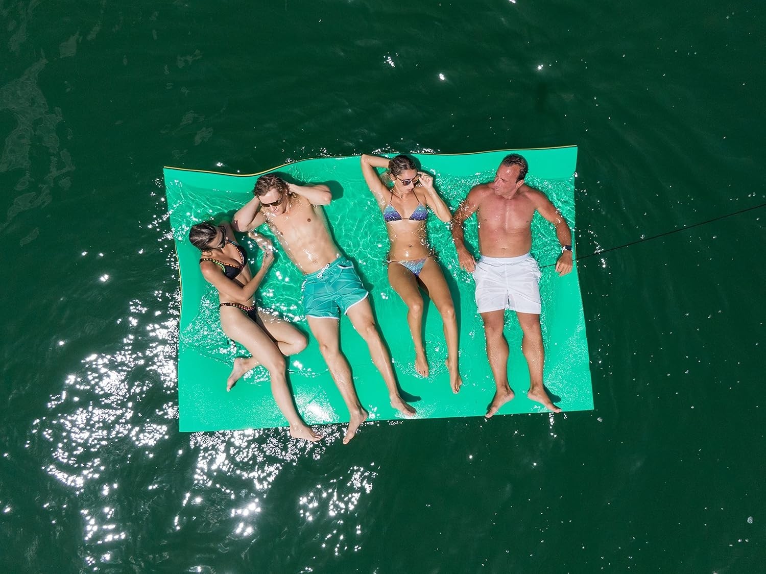 SOWKT® Made in USA Premium Floating Mat for Lakes & Pools, Extra Large Lily Pads