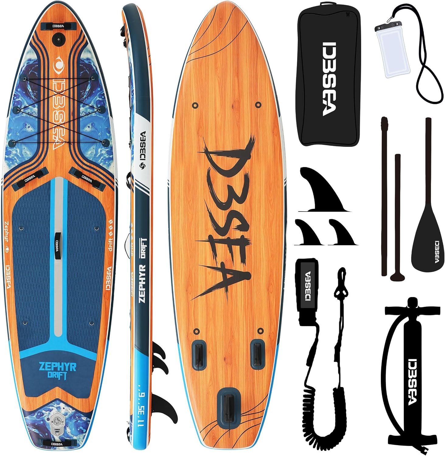 Inflatable Stand Up Paddle Board 11ft Wide 2 Person SUP Set