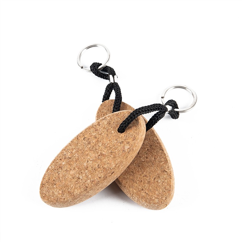 1Pc Cork Ball Keychain Floating Buoy Holder for Water Sports Beach Rowing B.82