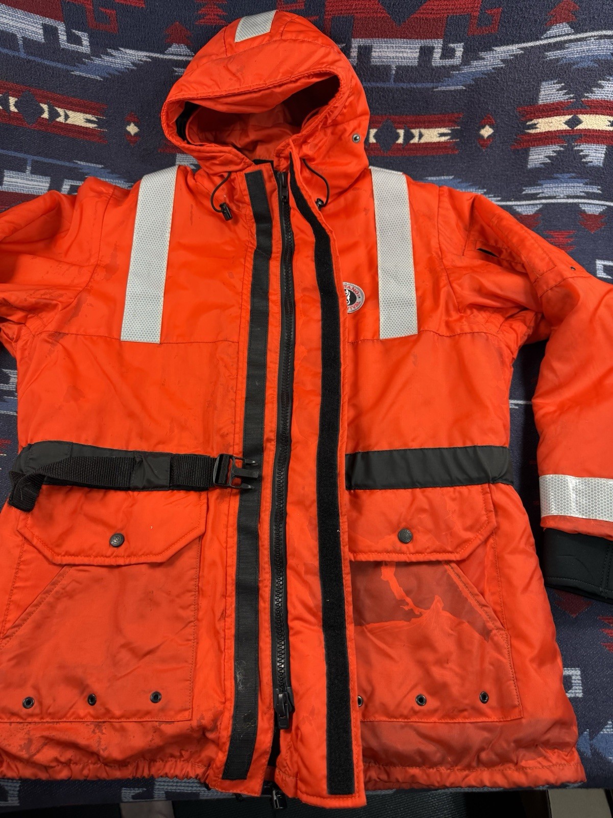 Mustang Survival Orange High Viz Flotation Life Jacket MJ1534 Rescue Men’s XL