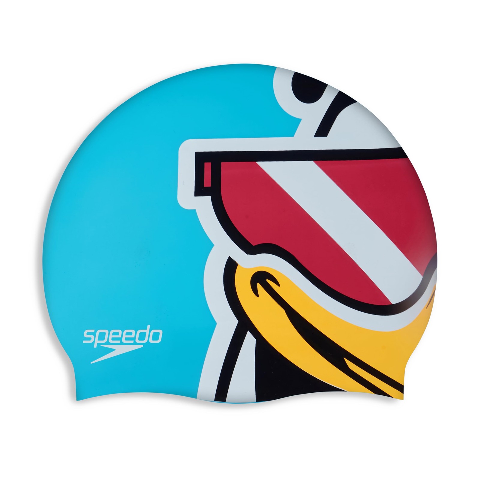 Speedo Swim Cap Silicone Junior One Size Chima Kira Azure Unisex-Child