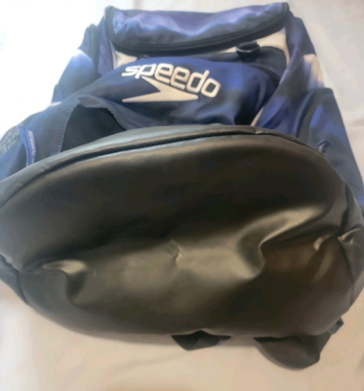 Speedo Teamster 35L Swim Gear Backpack w/ Dirt Bag Blue Purple Wet Swimming Pool
