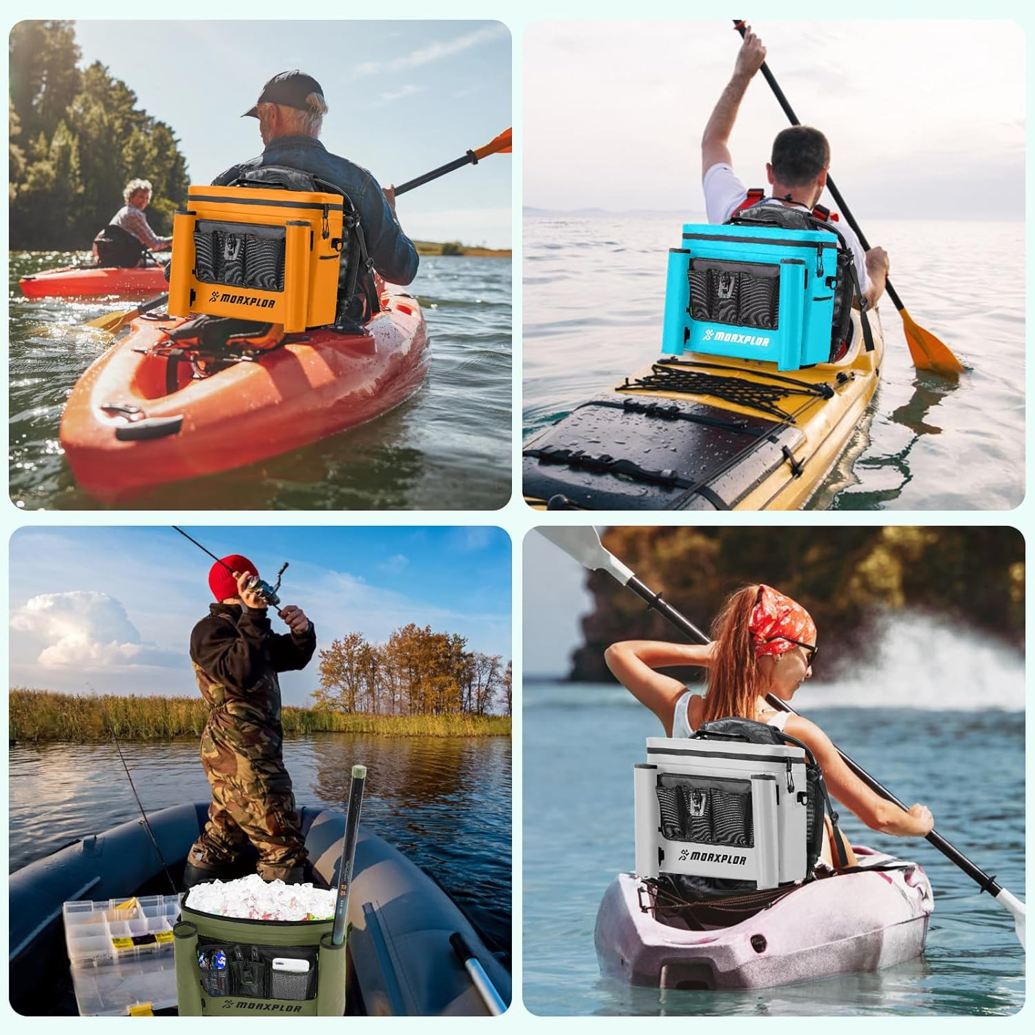 Kayak Cooler,Waterproof Kayak Seat Back Cooler for Kayaking,Kayak Accessories Co
