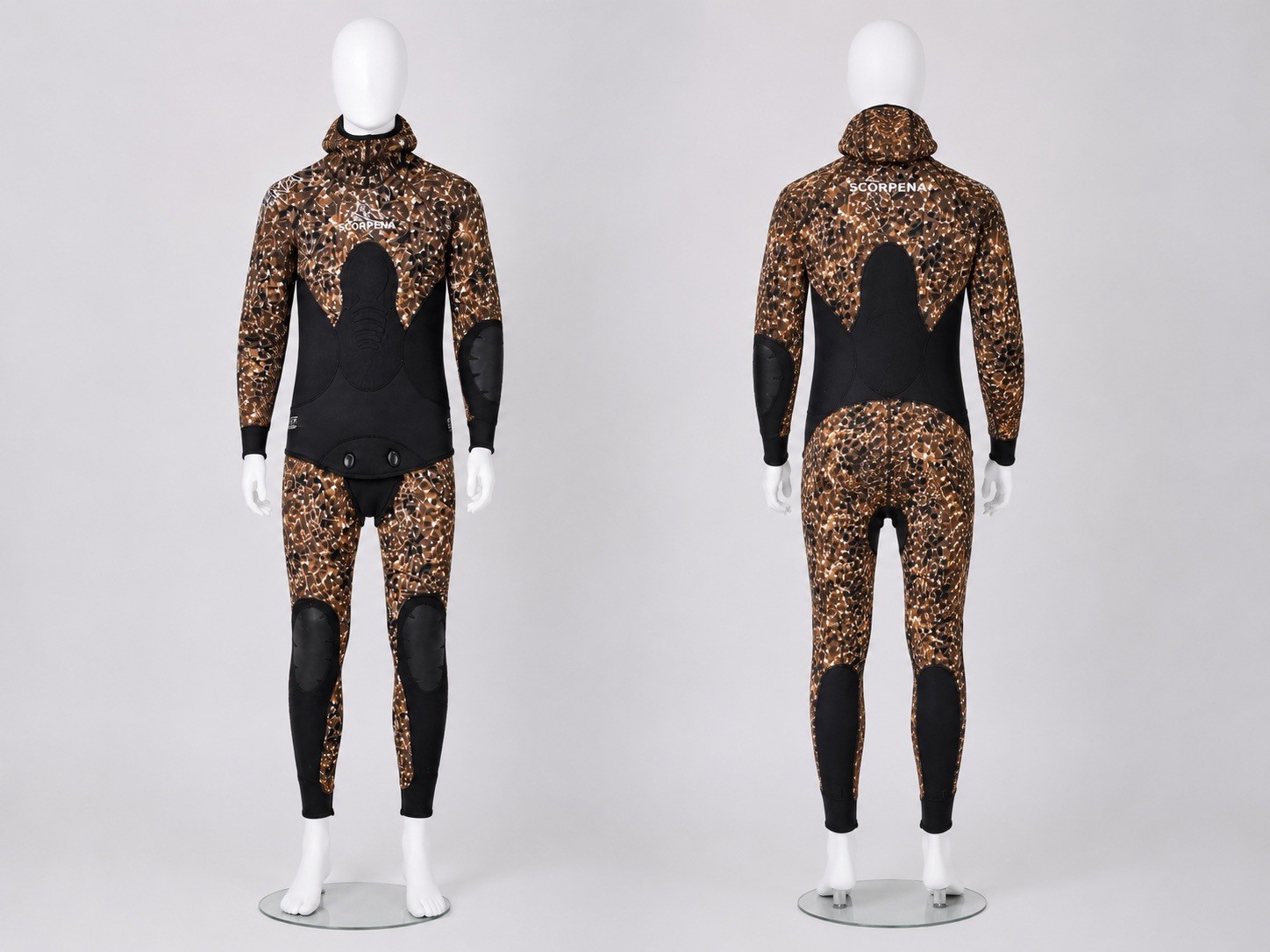 Scorpena Camo Hooded 2-Piece Wetsuit Set – Size XL – Ref. SC600815