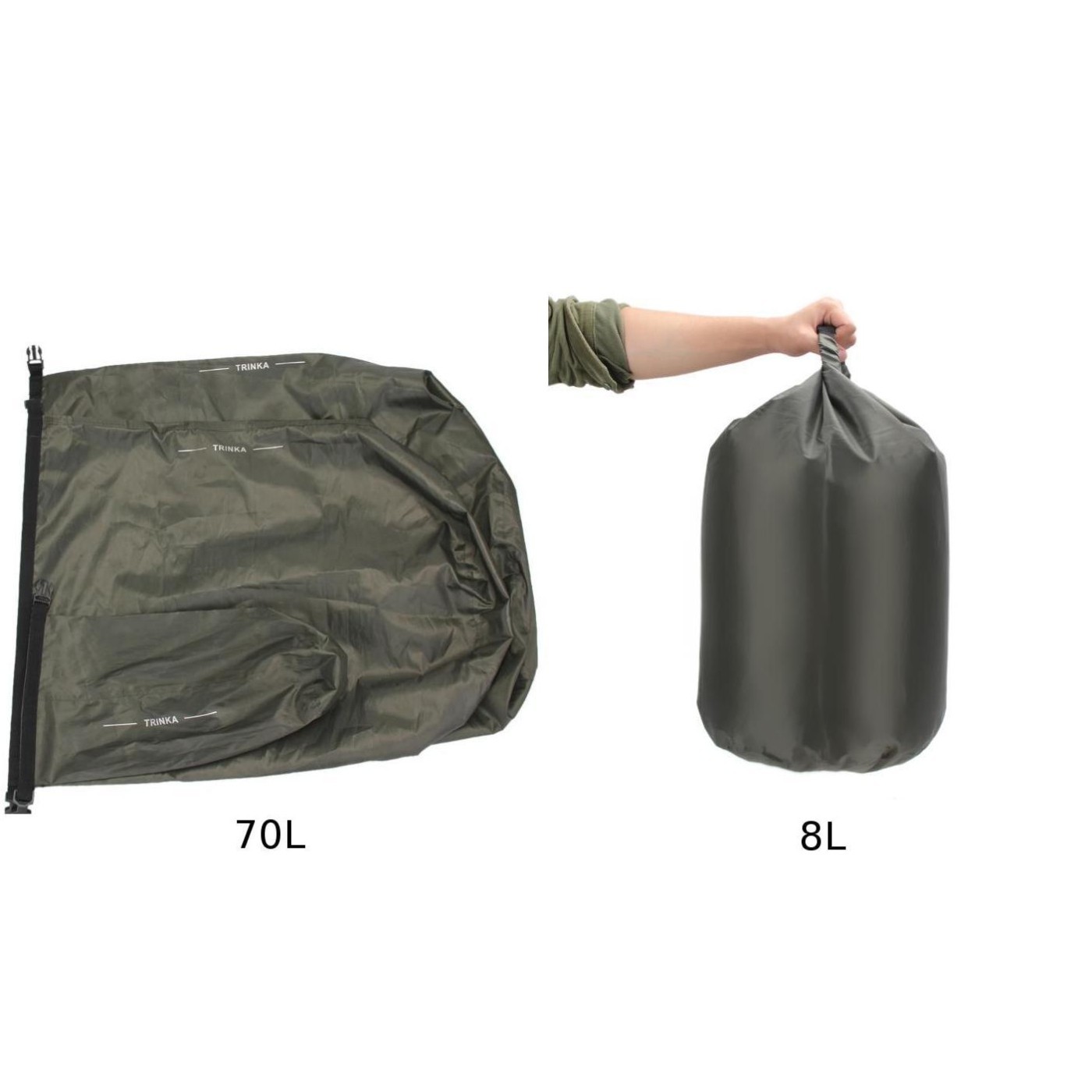Waterproof Dry Bag Boating Hiking Army Green Water Resistant Accessories