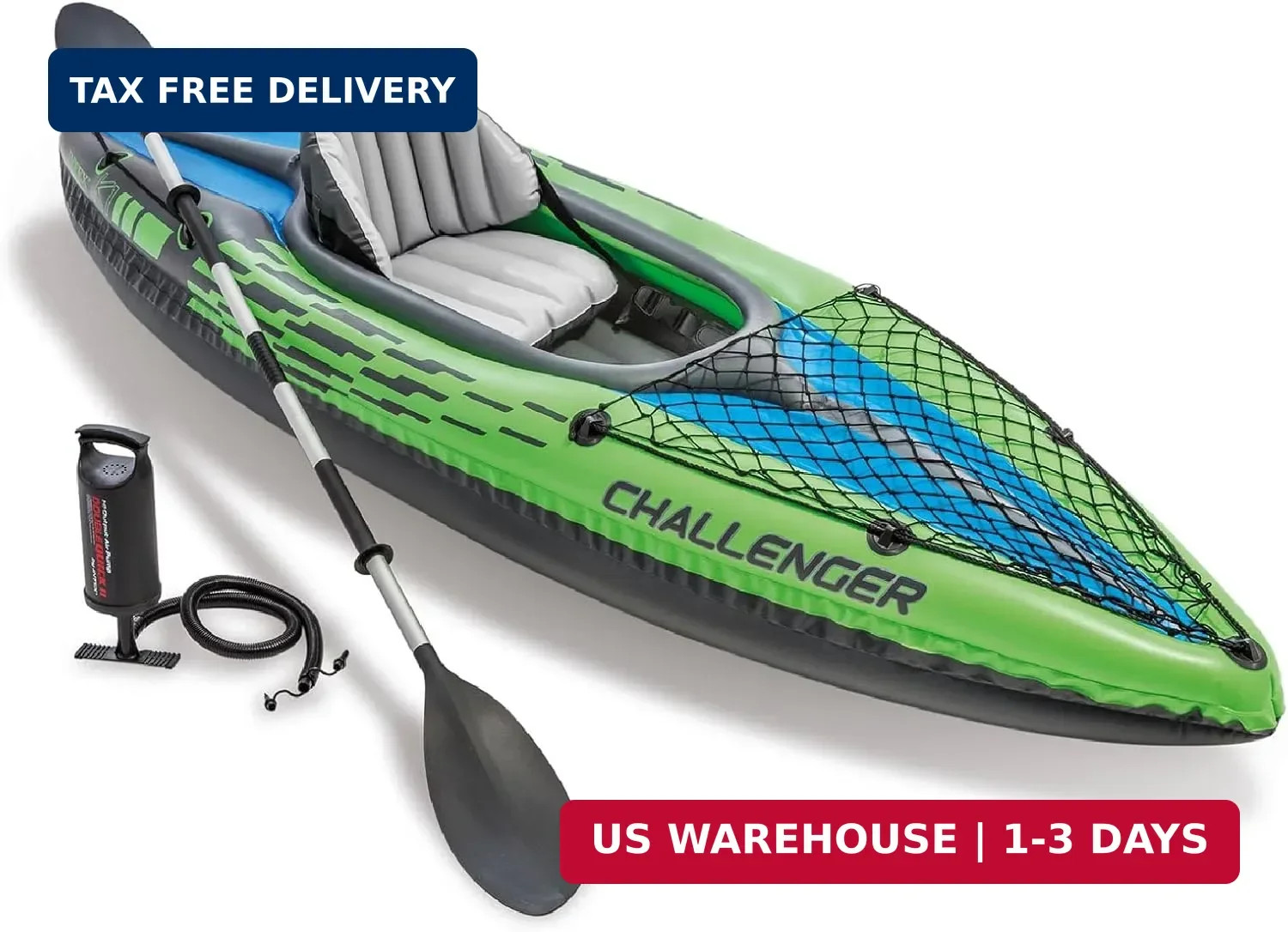 INTEX Challenger Inflatable Kayak Series: Includes Deluxe 86in Kayak Paddles