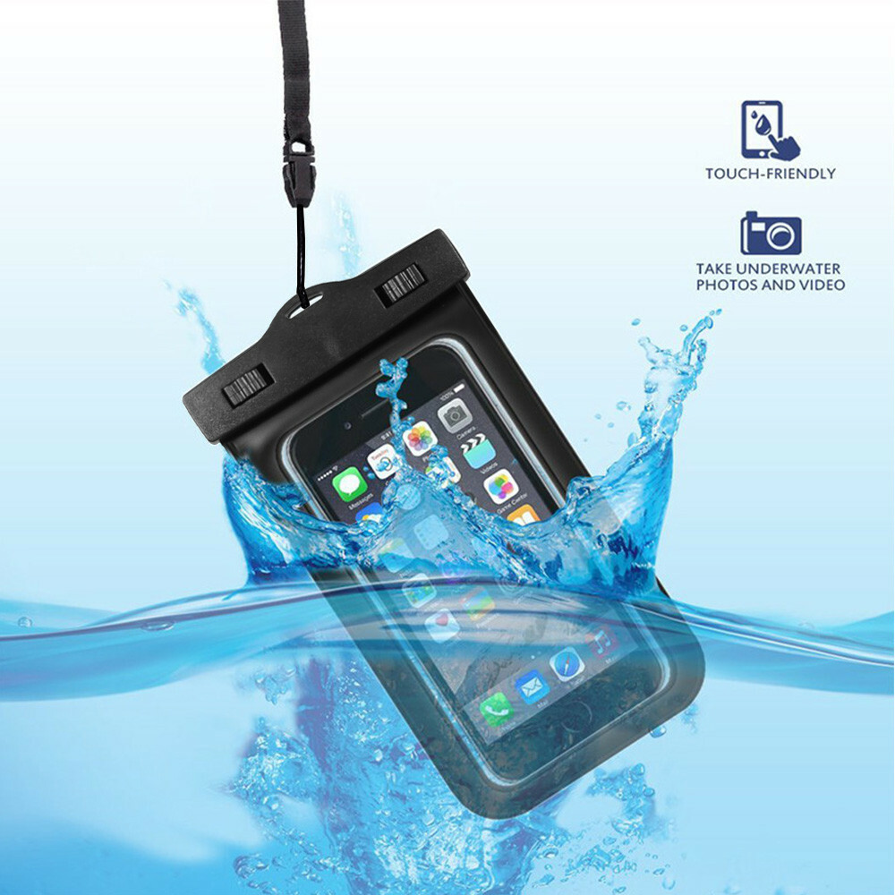 Swimming Waterproof Underwater Dry Bag Pouch Clear Cell Phone Case Cover 2-PACK