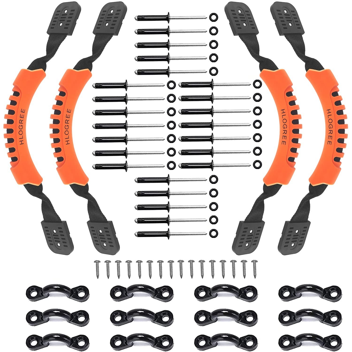 Kayak Carry Handles 2/4 Pack – Replacement Handles with Rivets for Sit-On-Top Ka