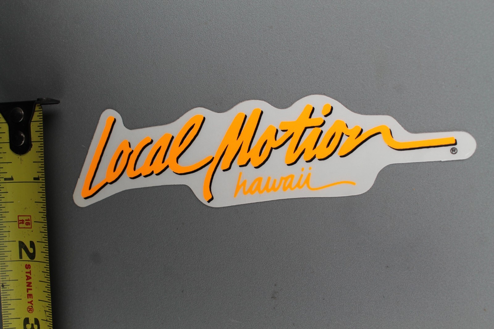 Local Motion Hawaii Clear Neon Orange Aloha OG 80’s LM2 Vintage Surfing STICKER