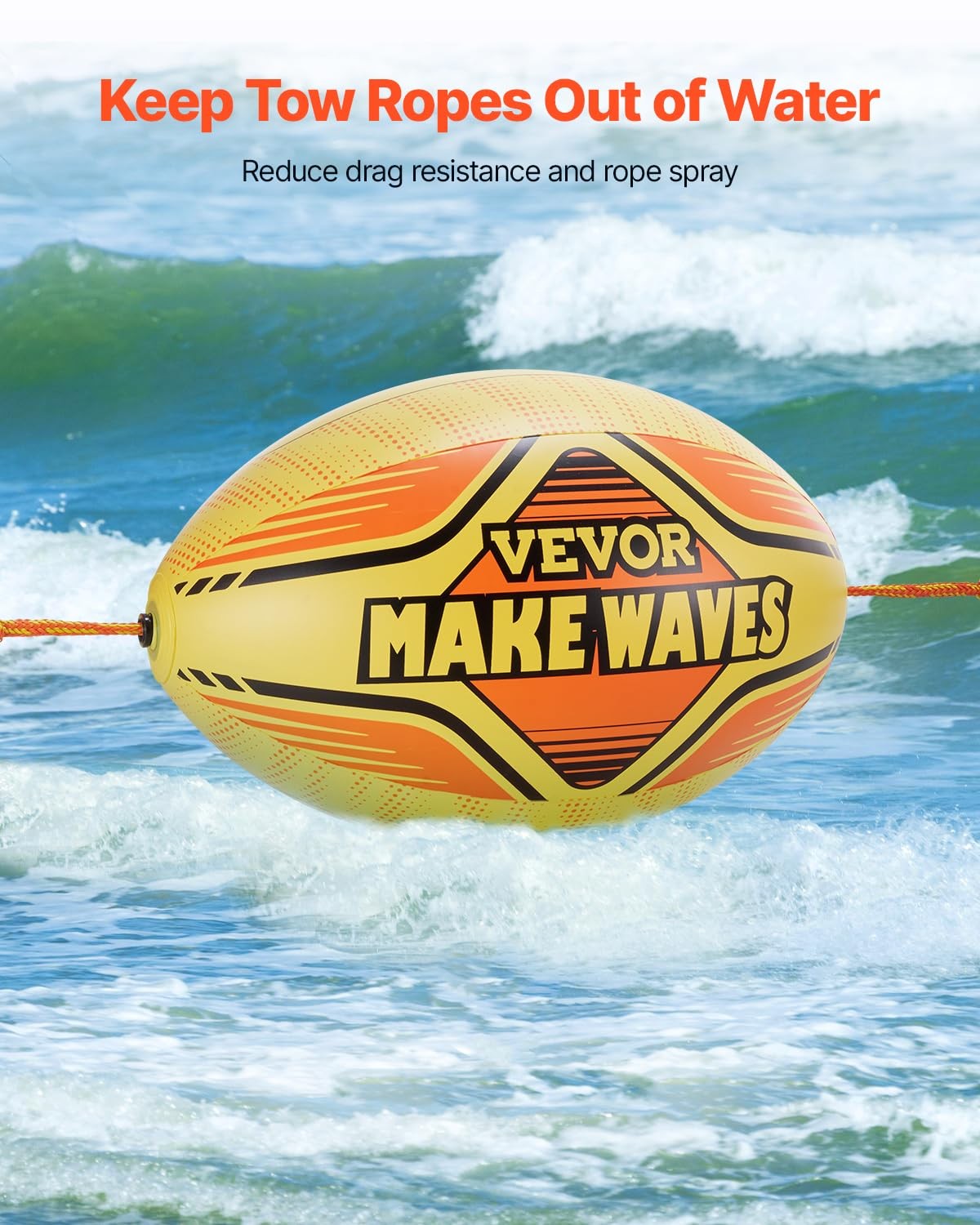 Vevor Booster Ball Towable Tube Rope Performance Ball Thickened Pvc Inflatable