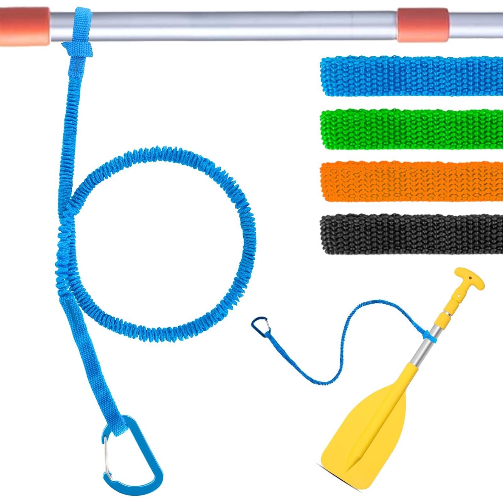 1/2/4 Pack Kayak Paddle Board Tether Leash Stretchable Strap Lanyard Rope