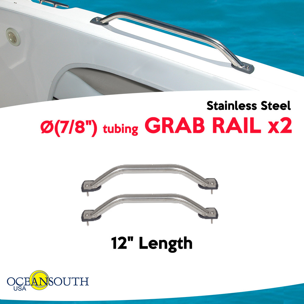 Oceansouth Two Boat Grab Rails 12″ x 7/8″ Stainless Steel