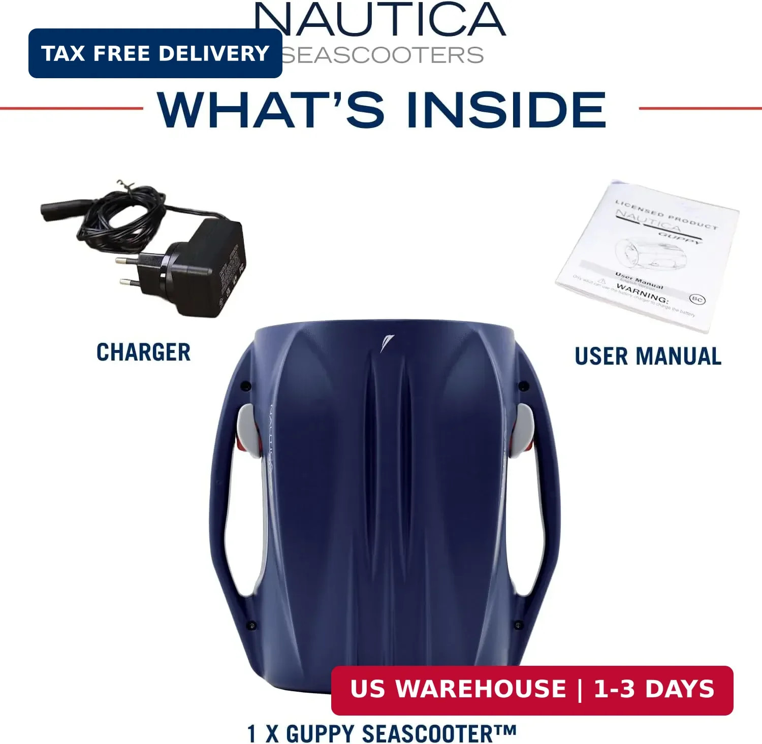 Nautica Guppy Underwater Seascooter for Kids Pool and Snorkeling Play