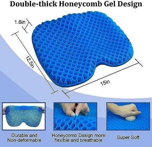 NEW-Vi Anti-Slip Kayak Seat Cushion – Waterproof Thicken Gel Boat Kayak Canoe…