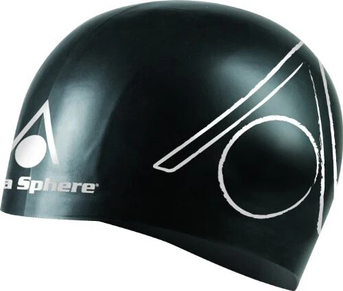 Aqua Sphere Tri Cap Swim Cap BLACK swimming training competition TRIATHLON