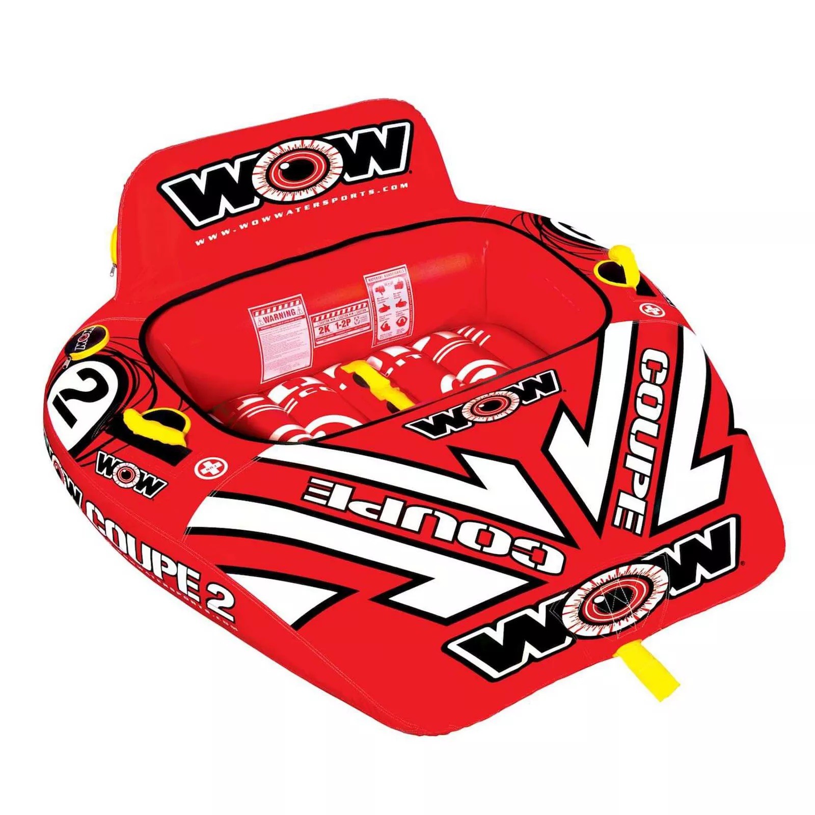 WOW Sports 2 Person Coupe Cockpit Towable Water Tube For Pool and Lake (15-1030)