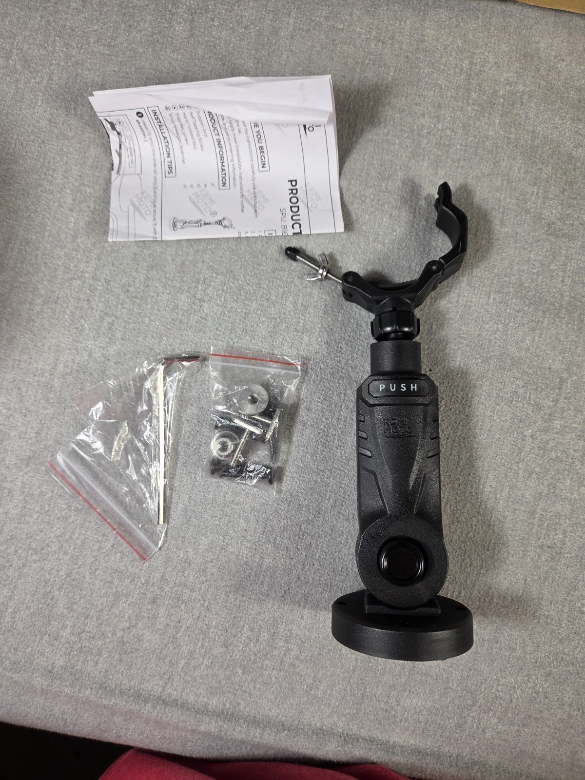 KEMIMOTO Trolling Motor Stabilizer, Adjustable Mount Black