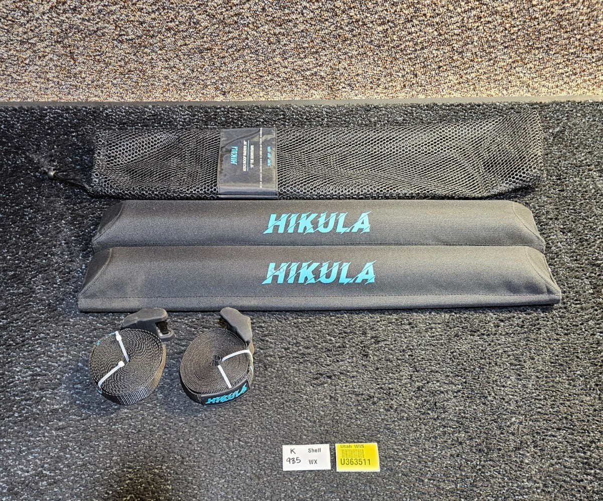 (QTY 2)Hikula 28″ Soft Aero Roof Rack Pads w/2 Scratch Resistant Buckle Tie Down