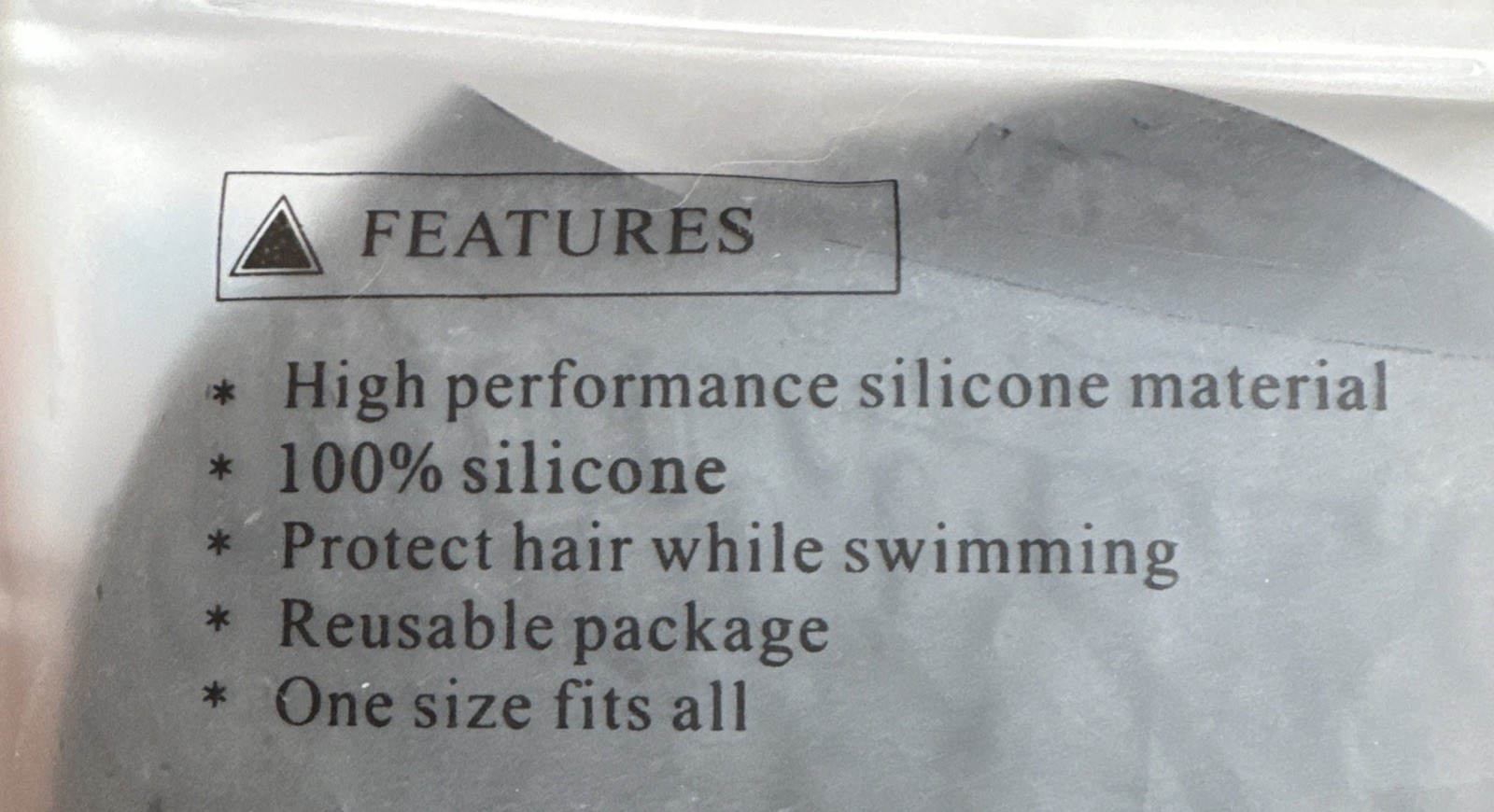WHALE~Silicone Swimcap~OSFA 100% Silicone Material FT x Comfort, Black Bumps NEW
