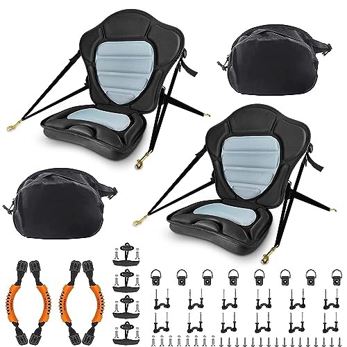HLOGREE Kayak Seats Thicken Padded Cushion with Back Support 1/2 Pck