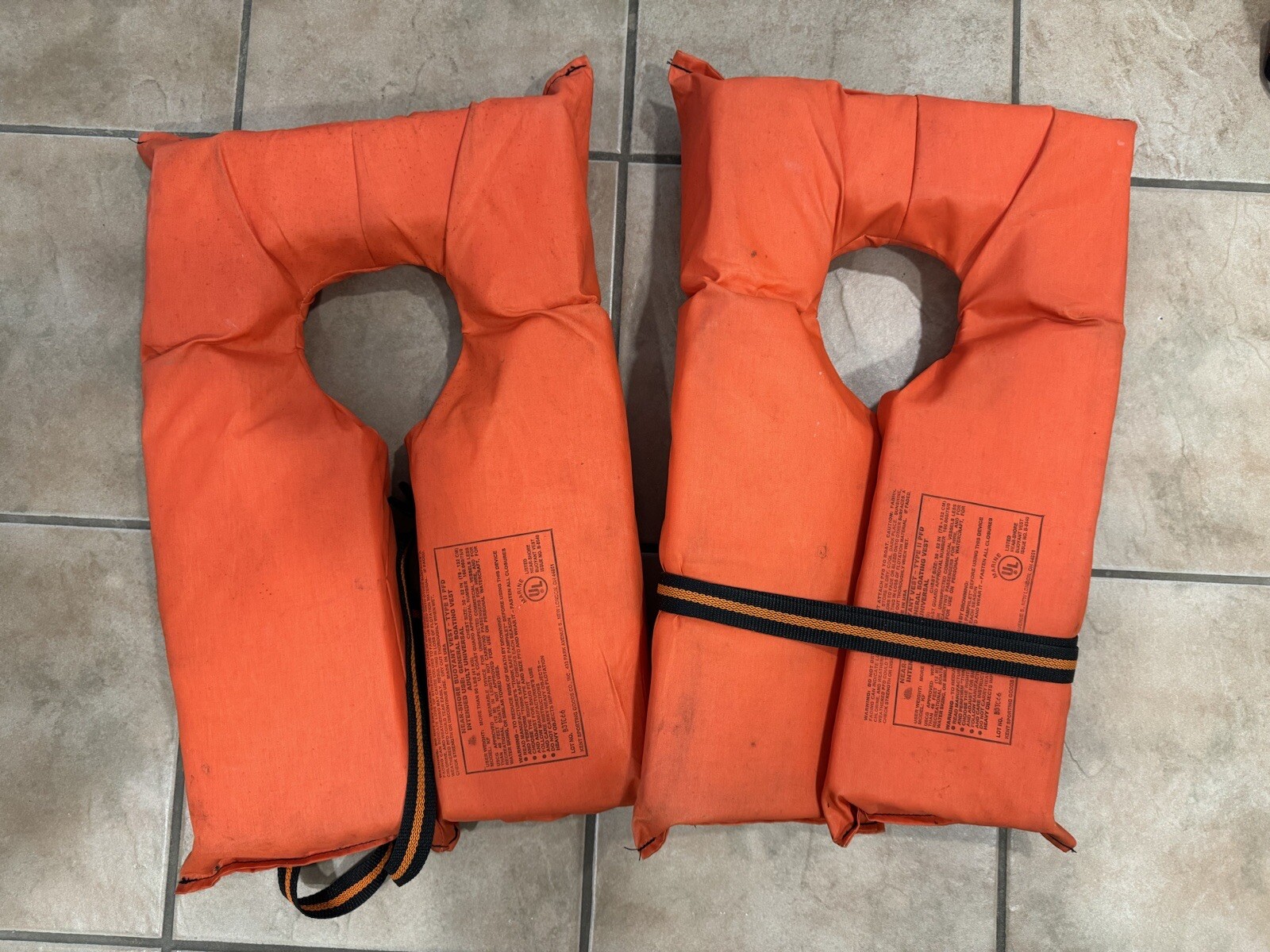 Stearns Life Vest Adult Type II Boating 30-52″ Chest Over 90 LBS Life Jacket