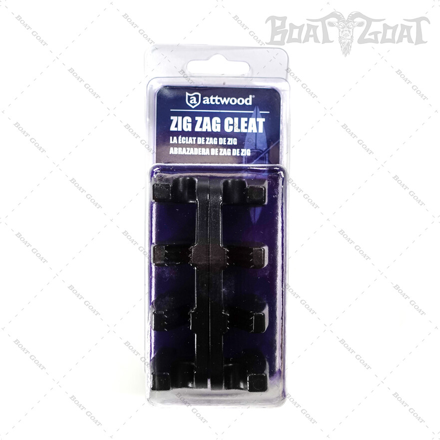 Attwood Zig Zag Cleat (2-PACK) Black Nylon 3-1/2″ (11926-7)