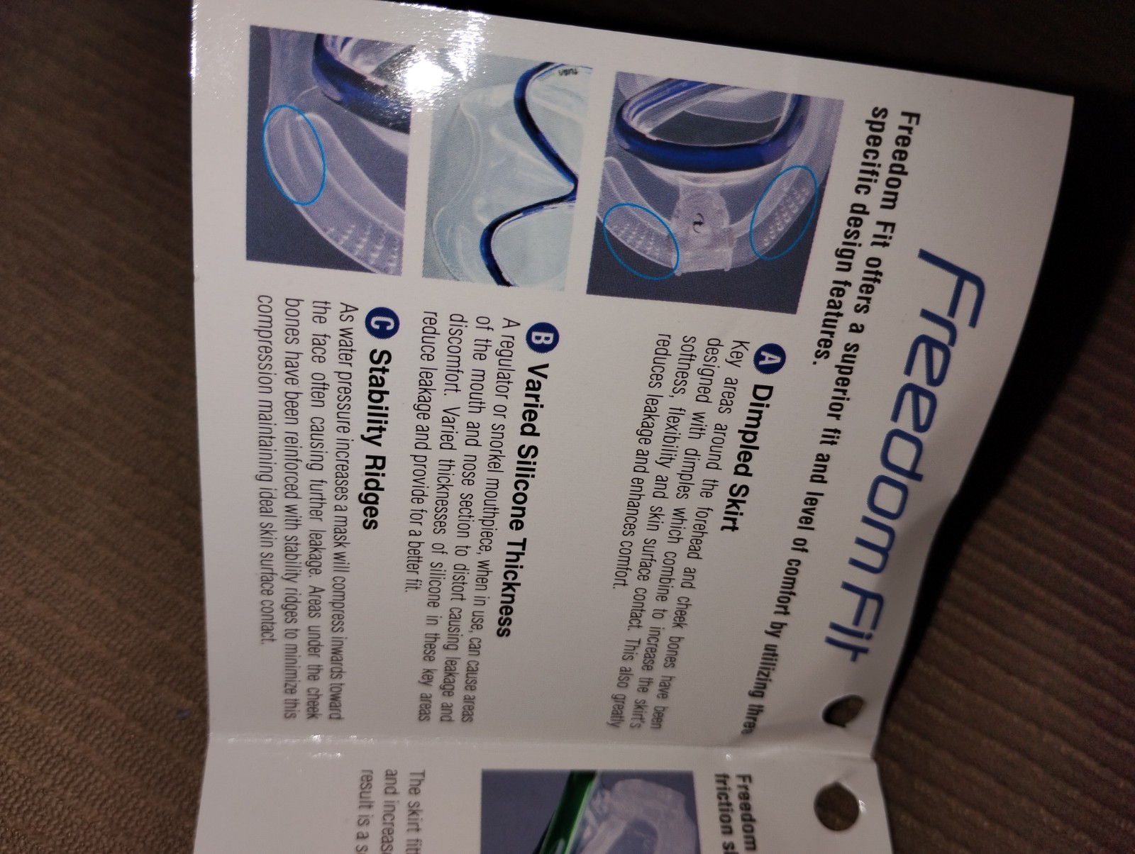 Used Tusa M3001QB Blk Freedom Tri-Quest Dive Mask