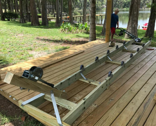 DIY Personal Watercraft Jet Ski Boat Shore Ramp Dock Docking Kit 1200lb Capacity
