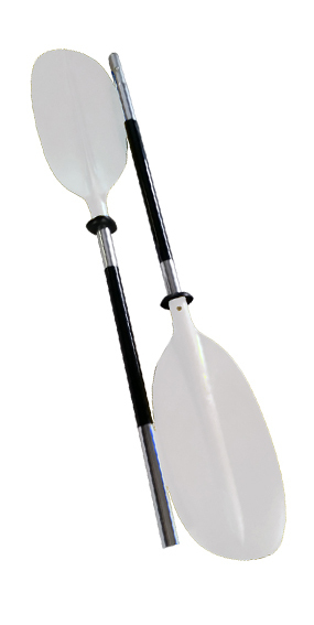 Oceansouth Kayak Paddles White, Aluminum Asymmetric (Split Shaft) x 2