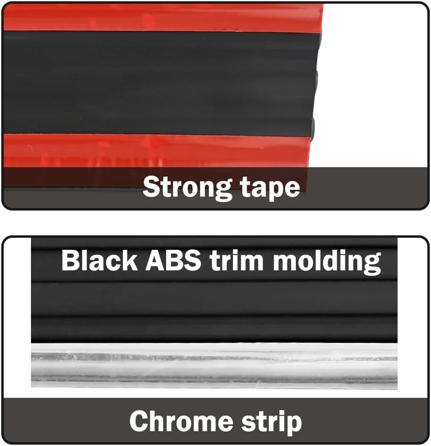 236″ Chrome Body Side Molding Trim for 1988-1998 Chevy GMC Cars Trucks, Silverad