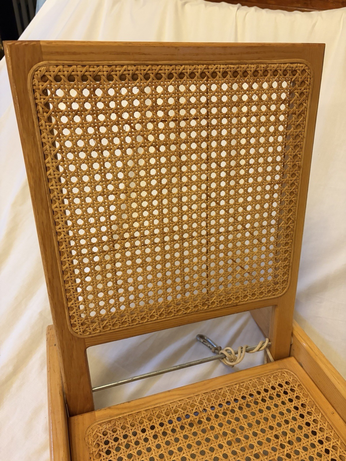 Essex Industries Canoe Seat-Folding Wicker/Rattan/Cane/Wood-Boat Portable Chair
