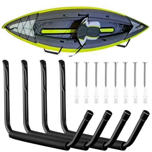 Wall Mount Kayak Storage Rack 15″ Garage Storage Hooks Canoe 4