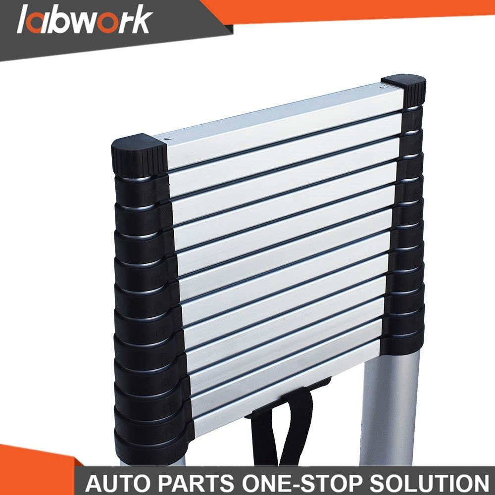 Labwork 12.5FT Heavy Duty Aluminum Extension Telescoping Lightweight Step Ladder