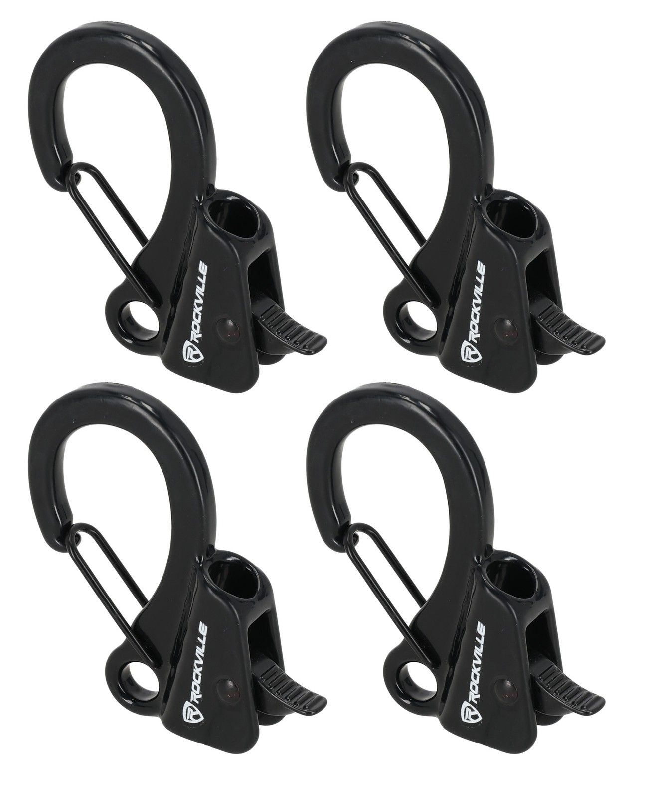 Rockville RQA-4 (4) Quick Release Boat Fender Clips, Easy Height Adjustment