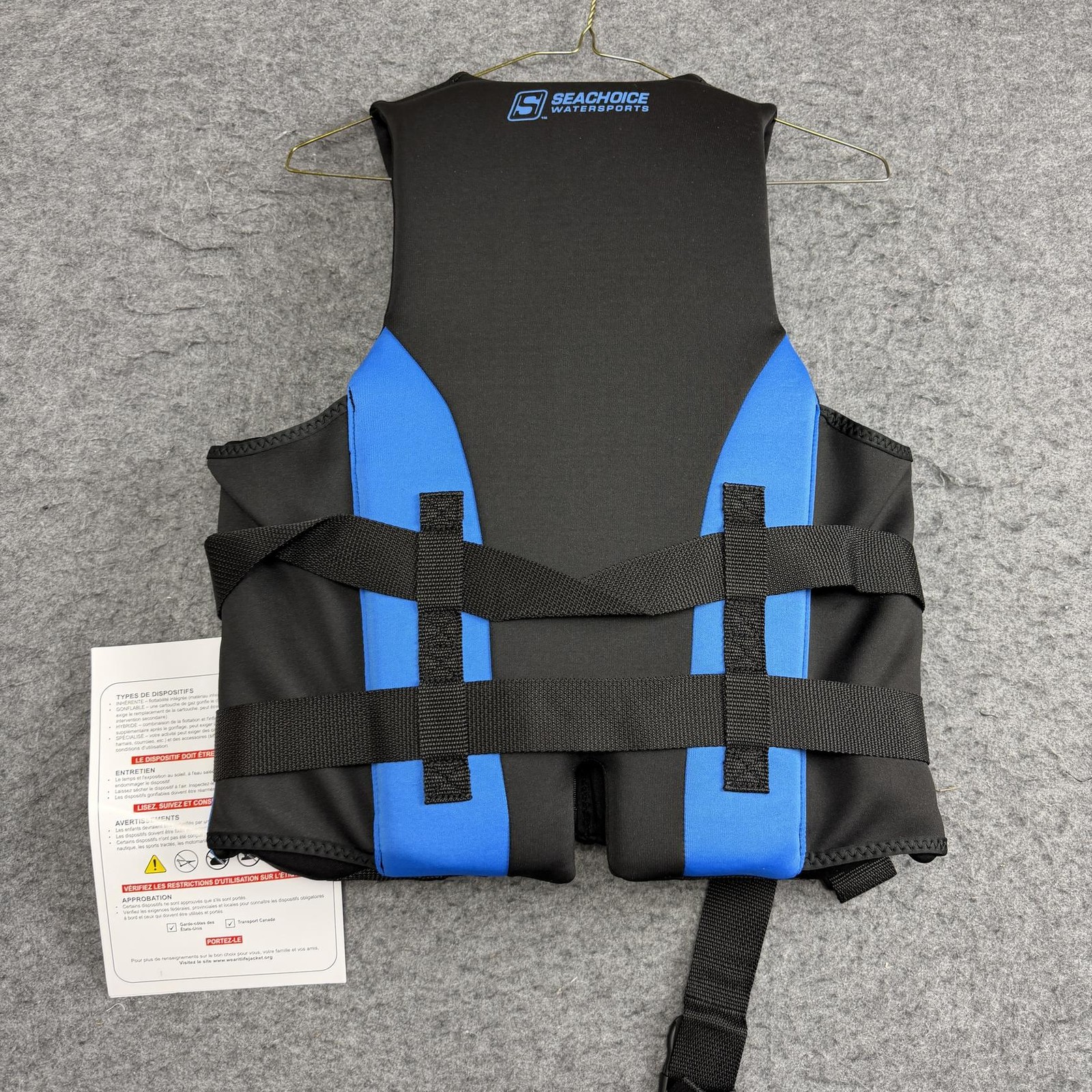Seachoice Evoprene Multi Sport Life Jacket, USCG Level 70, Blue/Black, Size M