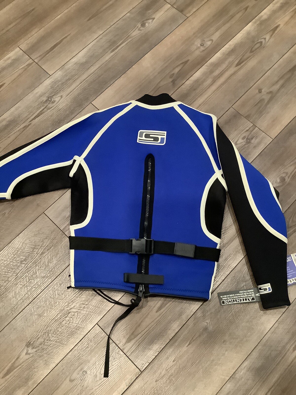 SLIPPERY Surge Neoprene Watercraft Vest / Life Wakeboard Jacket Blue Large