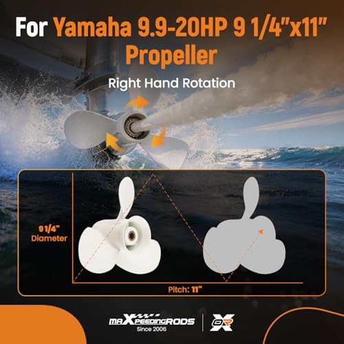 9 1/4 X 11 Aluminum Boat Propeller for Yamaha 9.9HP 15HP Outboard Motor 63V