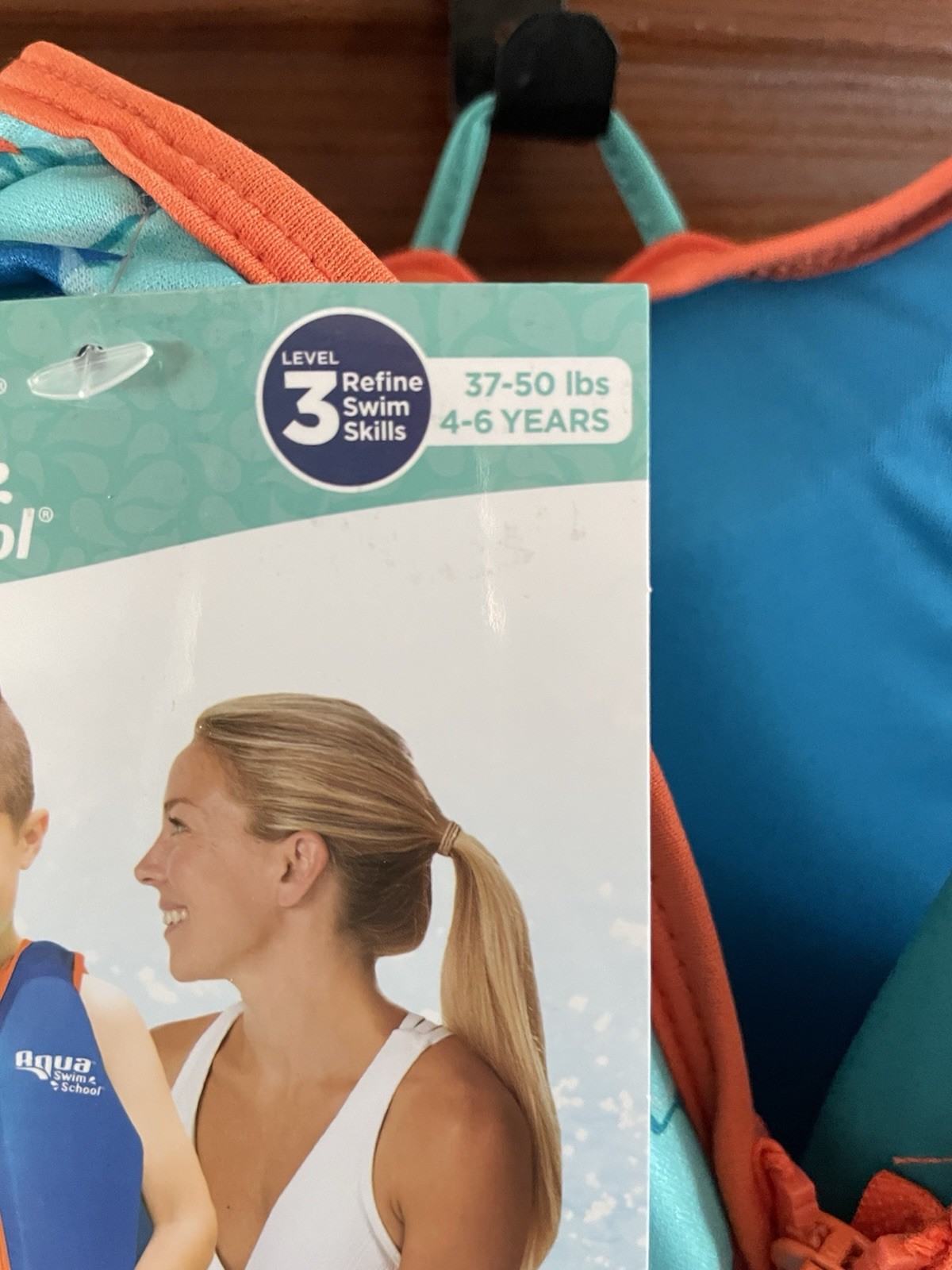 Boys Aqua Swim School Trainer Level 3 37-50 Lbs 4-6 Years Hammerhead Shark Fish
